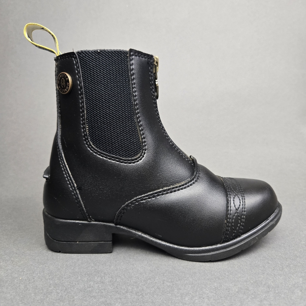 Shires Moretta Clio Childs Paddock Boots, Black, Size 12